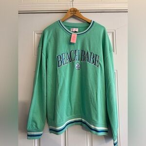 🩵2 for $35🩵 NWT Simply Southern Green Beach Babe Sweater